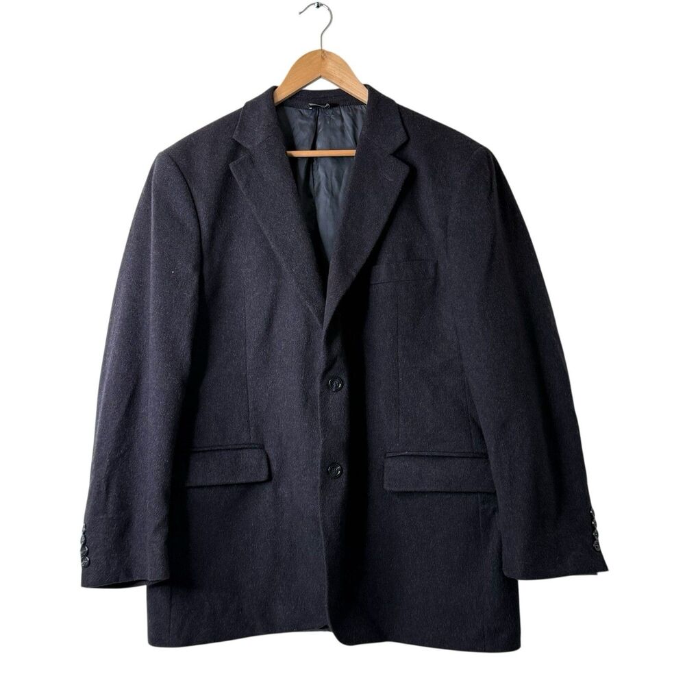 Pavone 100% Cashmere Sport Coat Navy Blazer Size 44R Jacket Preppy Quiet Luxury